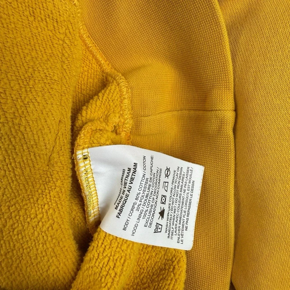 Jordan Yellow Hoodie‎ Mens S Graphic Pullover Jumpman Logo Rope Drawstring